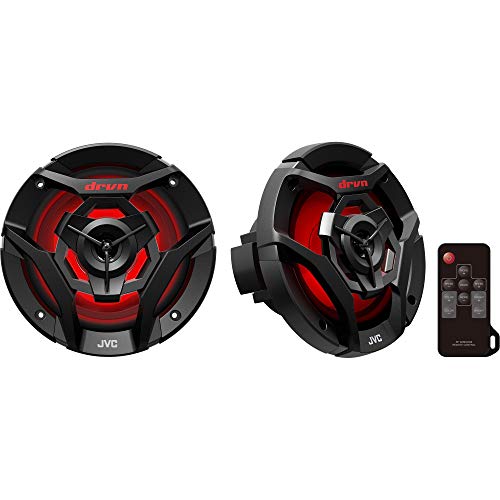 JVC CS-DR620MBL 6.5 Inch Car & Marine, Motor Sports, Car Audio Stereo 2- Way Speakers with Cool Built in RGB LED Lights, Weatherproof IPX5, 260 Watts, UV Protected Grills Included - Black JVC CS-DR620MBL 6.5 Inch Car & Marine, Motor Sports, Car Audio Stereo 2- Way Speakers with Cool Built in RGB LED Lights, Weatherproof IPX5, 260 Watts, UV Protected Grills Included - Black